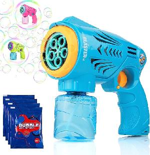 Bekijk leuke cadeautip : Blubbel Bellen Pistool, 3000/Min Groot Bellenblaas Machine Pistol